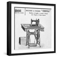 Omnia' Sewing Machines Advertisement, 20th Century-null-Framed Giclee Print