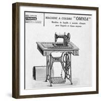 Omnia' Sewing Machines Advertisement, 20th Century-null-Framed Giclee Print