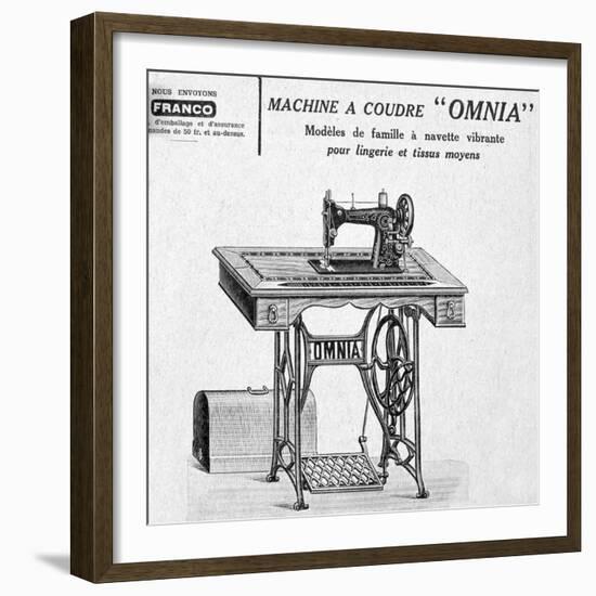 Omnia' Sewing Machines Advertisement, 20th Century-null-Framed Giclee Print