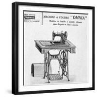 Omnia' Sewing Machines Advertisement, 20th Century-null-Framed Giclee Print