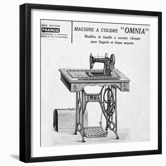 Omnia' Sewing Machines Advertisement, 20th Century-null-Framed Giclee Print