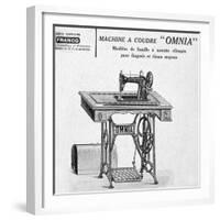 Omnia' Sewing Machines Advertisement, 20th Century-null-Framed Giclee Print