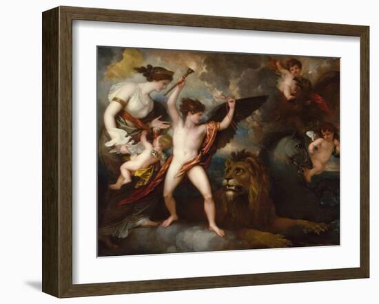 Omnia Vincit Amor, or The Power of Love in the Three Elements, 1809-Benjamin West-Framed Giclee Print