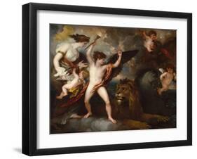 Omnia Vincit Amor, or The Power of Love in the Three Elements, 1809-Benjamin West-Framed Giclee Print