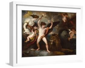 Omnia Vincit Amor, or The Power of Love in the Three Elements, 1809-Benjamin West-Framed Giclee Print