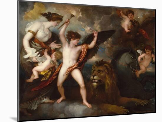 Omnia Vincit Amor, or The Power of Love in the Three Elements, 1809-Benjamin West-Mounted Giclee Print