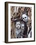 Omo Masilai Skeleton Tribes People in Omo Masilai Village, Goroka, Papua New Guinea-Keren Su-Framed Photographic Print