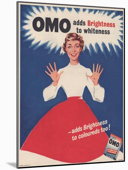 Omo, Washing Powder Detergent, UK, 1950-null-Mounted Giclee Print