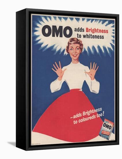 Omo, Washing Powder Detergent, UK, 1950-null-Framed Stretched Canvas