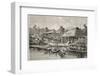 Omoura Channel Old View, Japan. Created by Grenet after Photo by Unknown Author, Published on Le To-marzolino-Framed Photographic Print