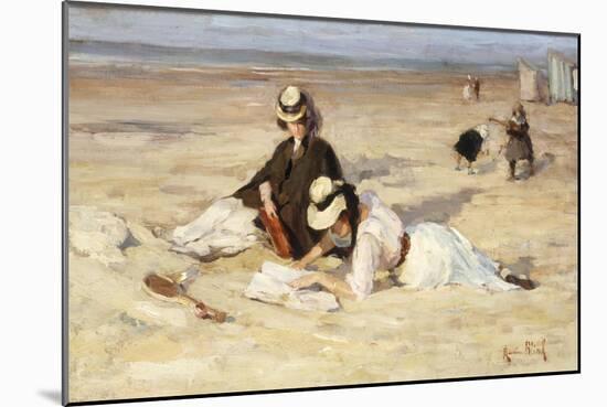 On a Beach-Maurice Blieck-Mounted Giclee Print