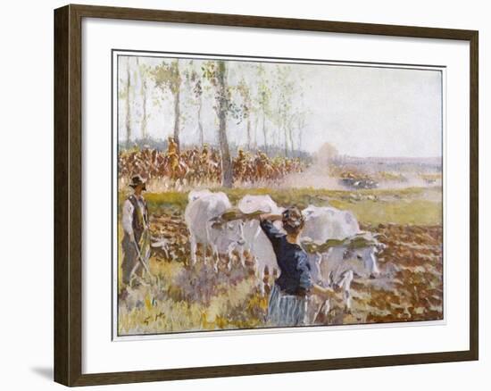 On a Fine Autumn Day British Cavalry Advance-Gilbert Holiday-Framed Art Print