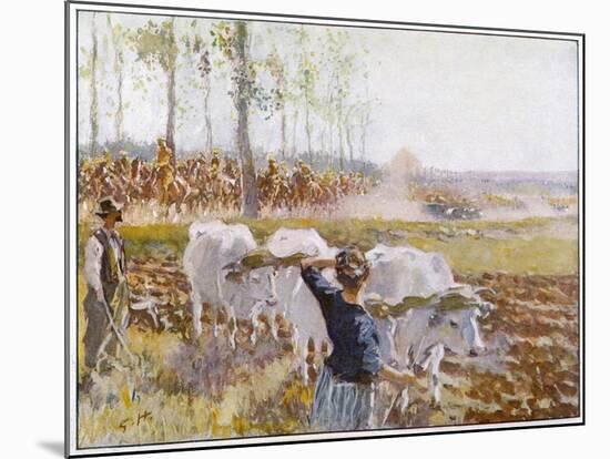 On a Fine Autumn Day British Cavalry Advance-Gilbert Holiday-Mounted Art Print