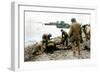 On a Pebble Beach at Omaha Beach-null-Framed Photographic Print