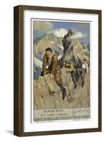 On a Rocky Arete-null-Framed Giclee Print