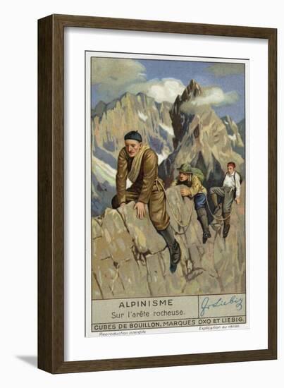 On a Rocky Arete-null-Framed Giclee Print