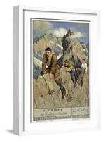 On a Rocky Arete-null-Framed Giclee Print