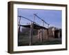 On-A-Slant Indian Village, Fort Abrham, Lincoln State Park, North Dakota, USA-Connie Ricca-Framed Premium Photographic Print