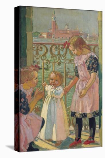 On a Venetian Balcony-Maurice Denis-Stretched Canvas