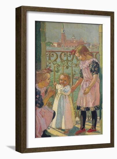 On a Venetian Balcony-Maurice Denis-Framed Giclee Print