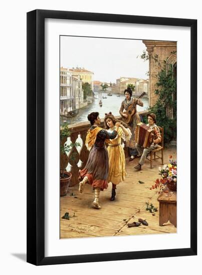 On a Venetian Balcony-Antonio Paoletti-Framed Premium Giclee Print