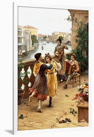 On a Venetian Balcony-Antonio Paoletti-Framed Giclee Print