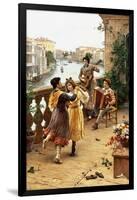 On a Venetian Balcony-Antonio Paoletti-Framed Giclee Print