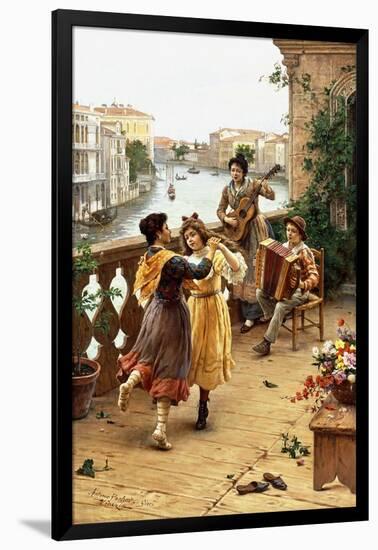 On a Venetian Balcony-Antonio Paoletti-Framed Giclee Print