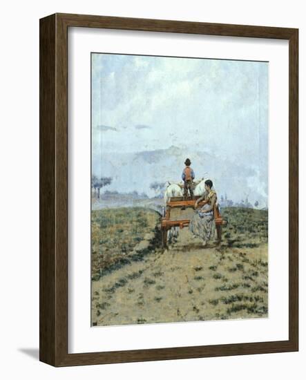 On a Wagon in the Fields, 1892-Niccolo Cannicci-Framed Giclee Print
