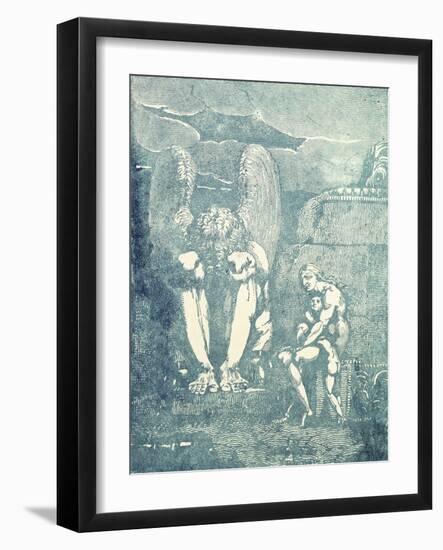 On Albion's Angels, Mid 1790S-William Blake-Framed Giclee Print