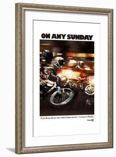 ON ANY SUNDAY, 1971.-null-Framed Art Print