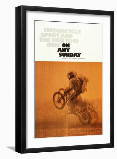 ON ANY SUNDAY, US poster, 1971.-null-Framed Art Print