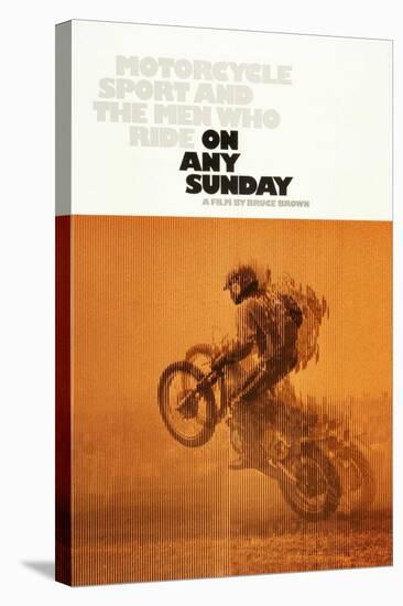 ON ANY SUNDAY, US poster, 1971.-null-Stretched Canvas