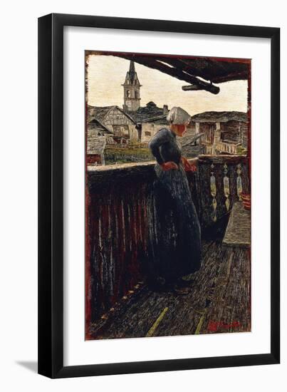 On Balcony, 1892-Giovanni Segantini-Framed Giclee Print