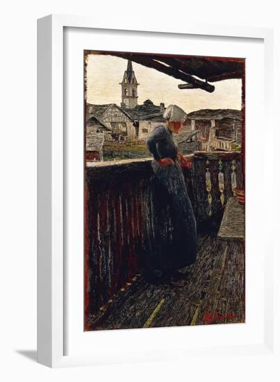 On Balcony, 1892-Giovanni Segantini-Framed Giclee Print