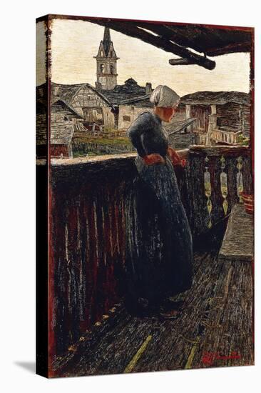 On Balcony, 1892-Giovanni Segantini-Stretched Canvas
