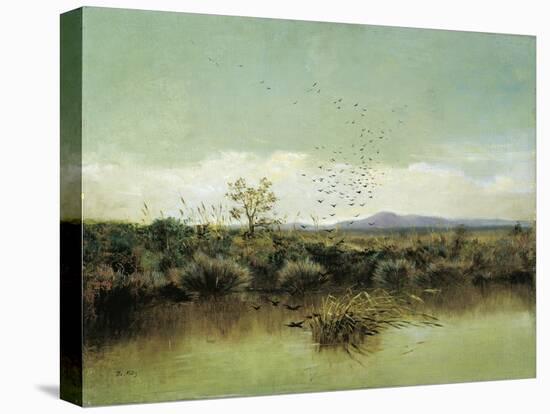 On Banks of Ofanto-Giuseppe De Nittis-Stretched Canvas