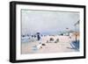 On Beach at Viareggio-Francesco Vinea-Framed Giclee Print