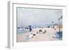 On Beach at Viareggio-Francesco Vinea-Framed Giclee Print