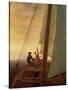 On Board a Sailing Ship, 1819 (Oil on Canvas)-Caspar David Friedrich-Stretched Canvas