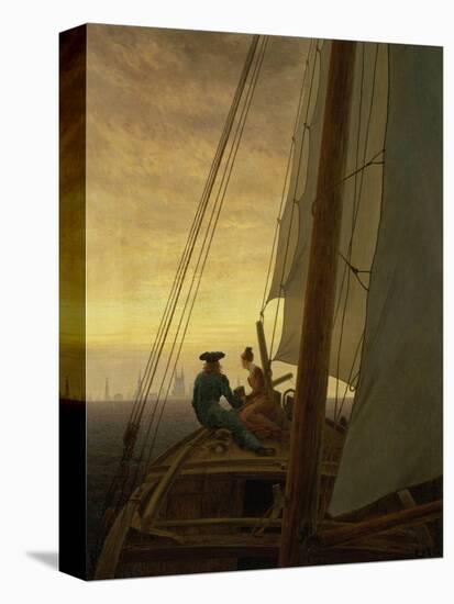 On Board a Sailing Ship, 1819-Caspar David Friedrich-Stretched Canvas