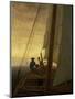 On Board a Sailing Ship, 1819-Caspar David Friedrich-Mounted Giclee Print