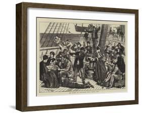 On Board an Emigrant Ship, Land, Ho!-Matthew White Ridley-Framed Giclee Print