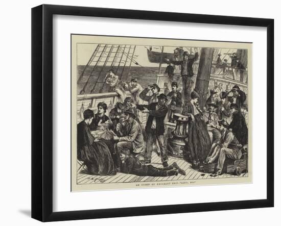 On Board an Emigrant Ship, Land, Ho!-Matthew White Ridley-Framed Giclee Print