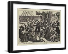 On Board an Emigrant Ship, Land, Ho!-Matthew White Ridley-Framed Giclee Print