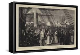 On Board an Emigrant Ship, the Last Hour Off Gravesend-Joseph Nash-Framed Stretched Canvas