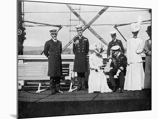 On Board the Royal Yacht Victoria and Albert Iii, Christiania (Osl), Norway, 1908-null-Mounted Giclee Print