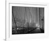 On Brooklyn Bridge by night, NYC-Michel Setboun-Framed Giclee Print