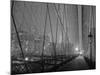 On Brooklyn Bridge by night, NYC-Michel Setboun-Mounted Giclee Print