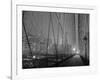 On Brooklyn Bridge by night, NYC-Michel Setboun-Framed Giclee Print